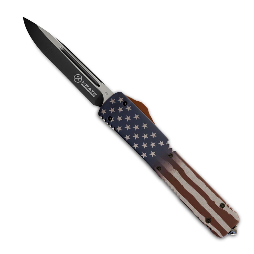 [KRT-OTF-SSAC-AAK-S0D2K] OTF Knife (American Flag)