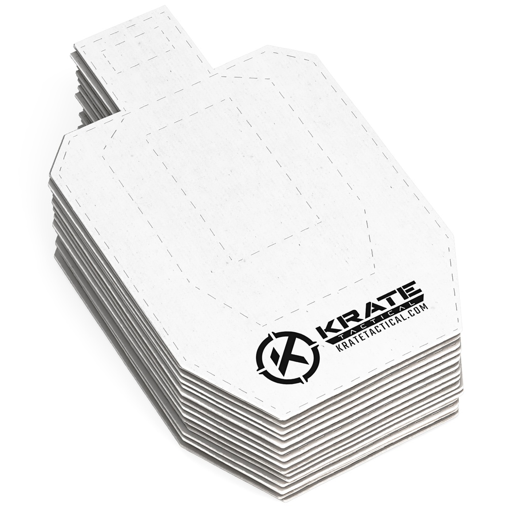 [KRT-CBD-20XT15IN] USPSA Cardboard Targets (20-Pack) (Half Size)