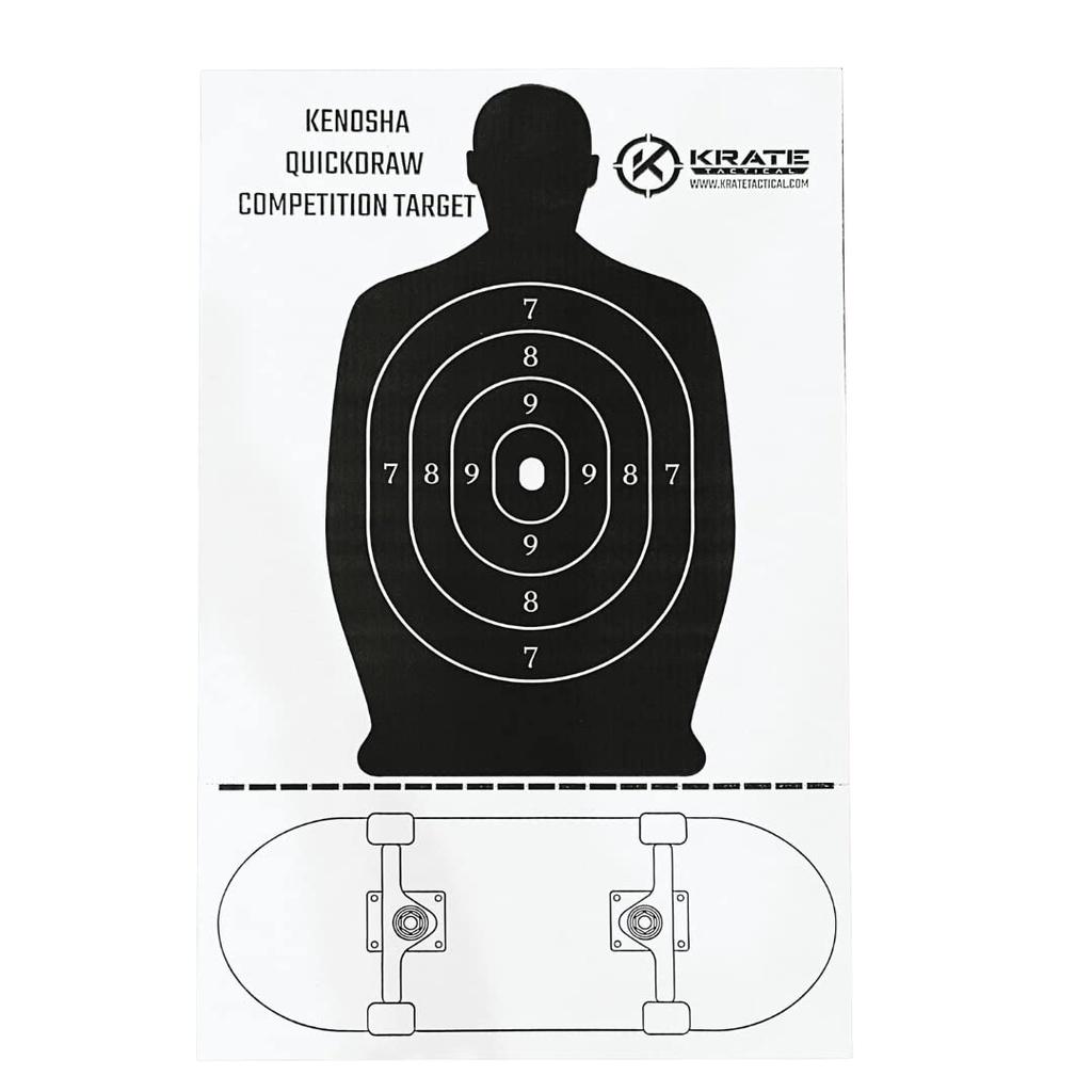 KRATE Tactical Cardboard Target (Kenosha Quick Draw Competition Target)