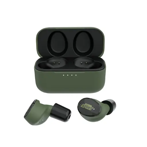[ISO-IT17] CALIBER Tactical Earbuds with True Wireless Bluetooth, 25 NRR